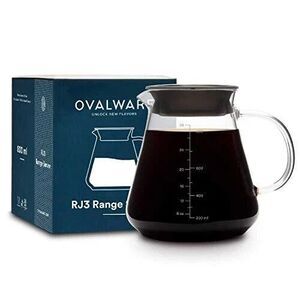 Ovalware RJ3 Server For Pour Over Coffee & Tea - 800ml/27oz Microwave Safe - NEW